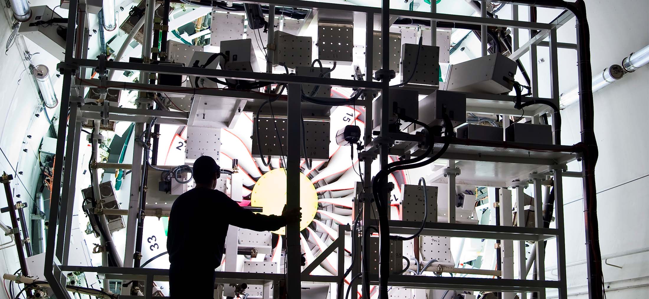 Image of engine on test at MTOC