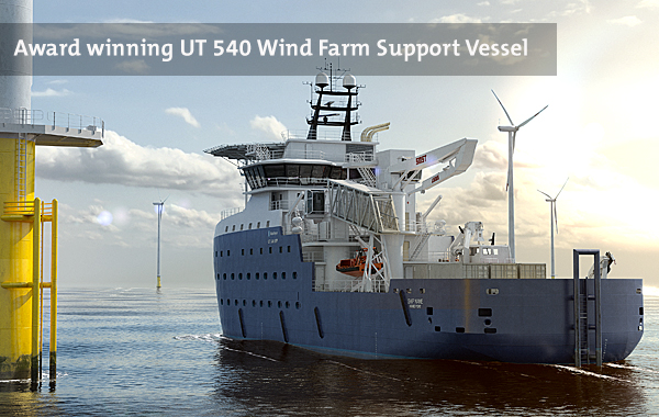 award winning UT 540 Wind Farm Support Vessel 