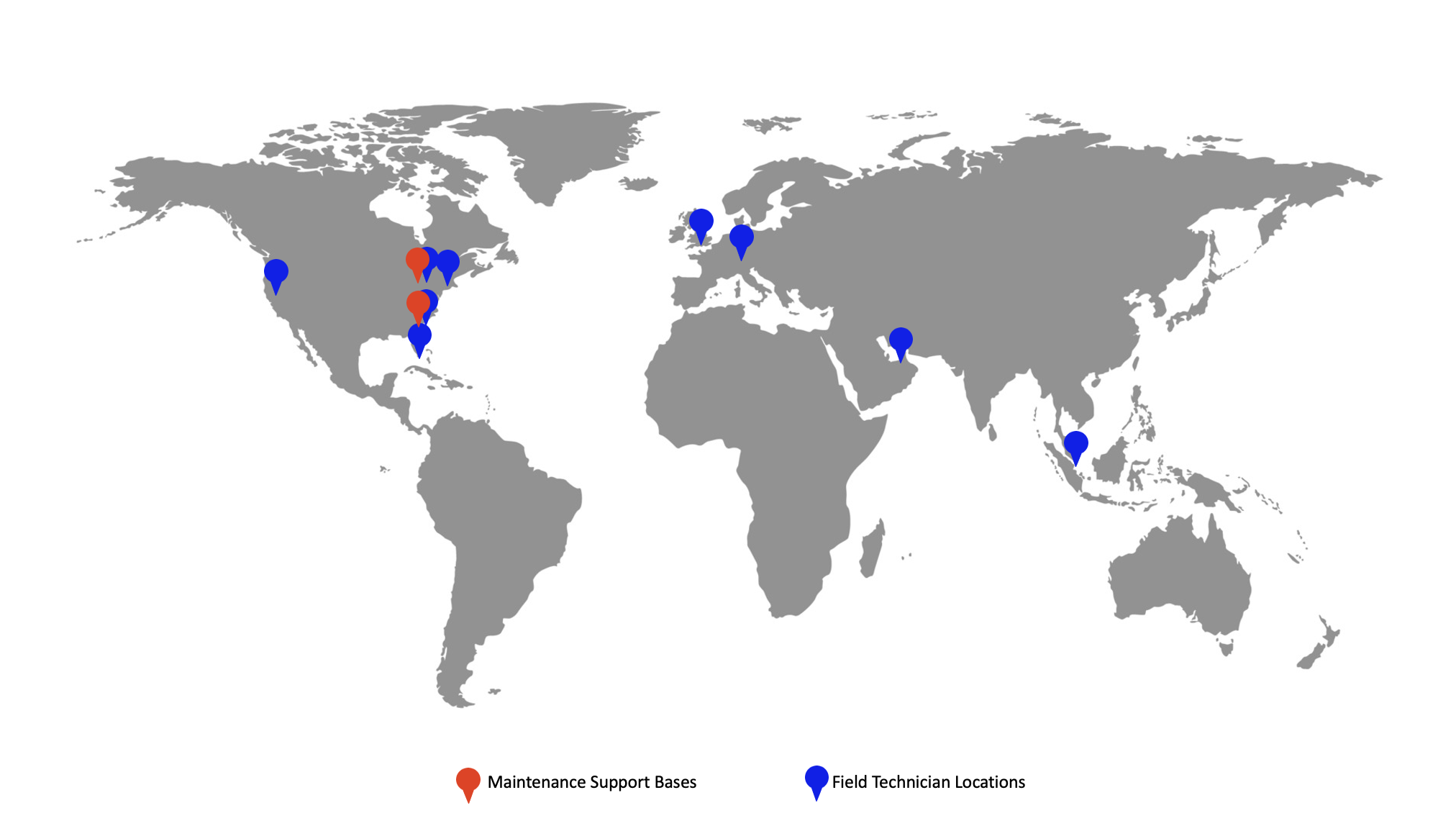 Maintenance Bases Map