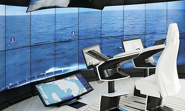 At the centre of the ROC is the captain’s chair, placed in front of the ‘video wall’.
