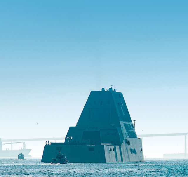 The Zumwalt is an all-electric ship and the world’s most advanced naval vessel. 