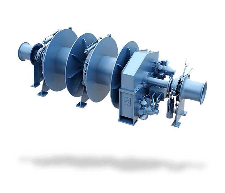 Hydraulic escort winches for tugs